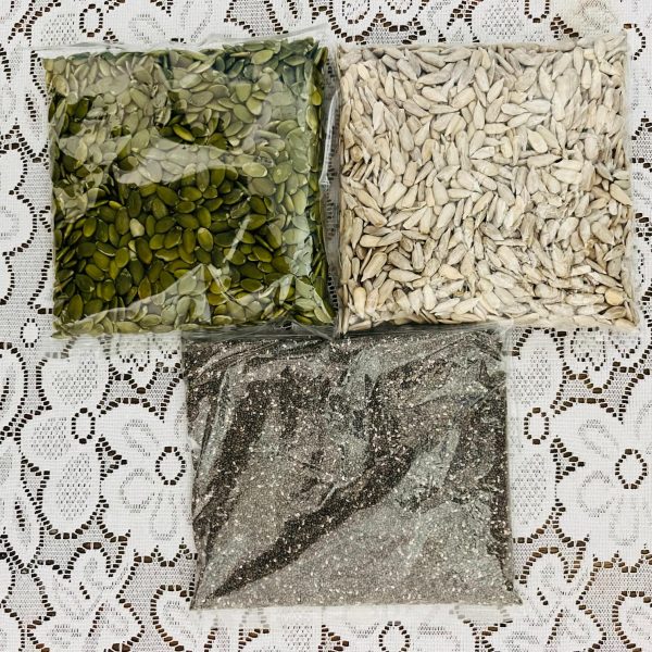 1500gm – Seeds Combo 3 - Pumpkin Seeds -500gm , Chia Seeds -500gm & Sunflower Seeds -500gm