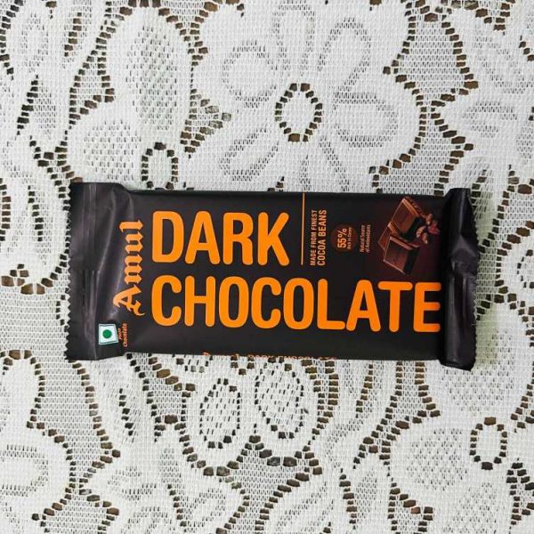 Amul Dark Chocolate 125gm – High Cocoa Content, Deep Rich Taste | Perfect for Chocolate Lovers