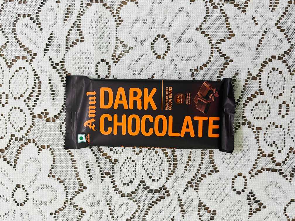IMG_5065 Amul Dark Chocolate 125gm – High Cocoa Content, Deep Rich Taste | Perfect for Chocolate Lovers - Image 1