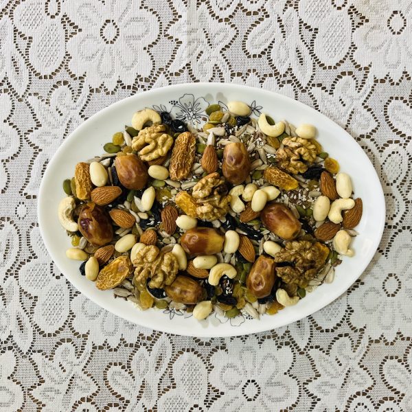500gm – Mixed Dry Fruits, Nuts & Seeds (13 Items) Premium Healthy Combo | Almond, Cashew, Walnut, Dates, Raisins & Seeds