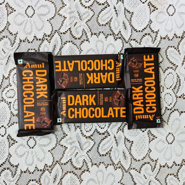 Amul Dark Chocolate (35gm x 4 pieces) – High Cocoa Content, Deep Rich Taste | Perfect for Chocolate Lovers