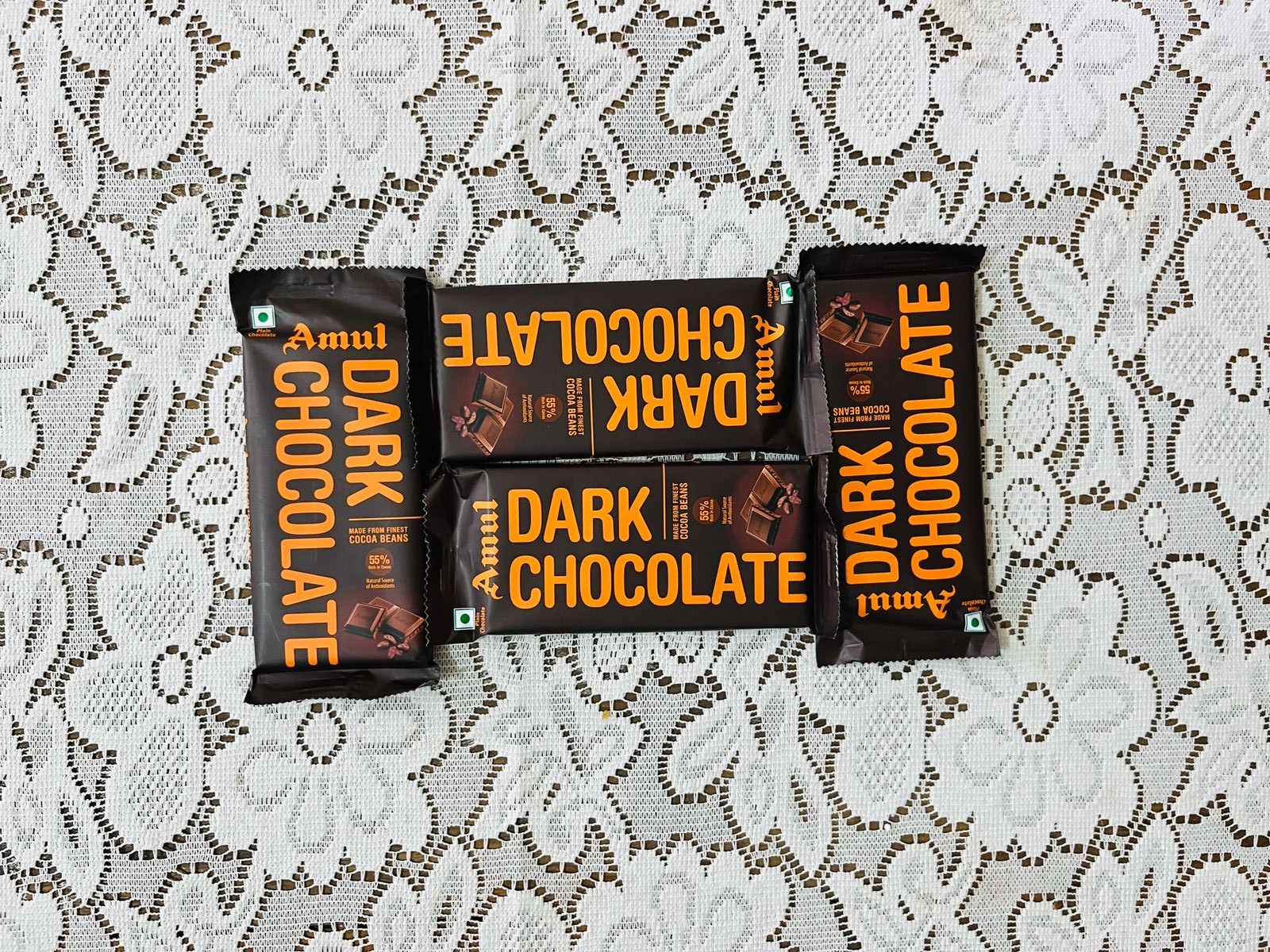 WhatsApp Image 2026-05-13 at 2.19.46 PM.jpegt464y64y6y Amul Dark Chocolate (35gm x 4 pieces) – High Cocoa Content, Deep Rich Taste | Perfect for Chocolate Lovers - Image 1